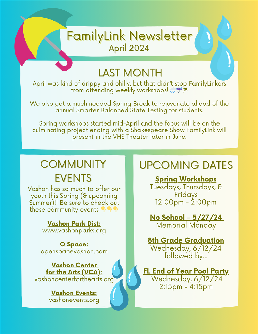 FamilyLink April 2024 Newsletter